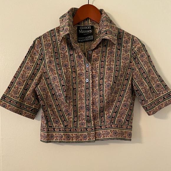 Vintage skirt and top set. Small size, flower pattern - Picture 1 of 9